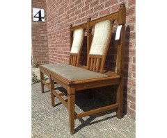 Wylie & Lochhead. Five Glasgow School Oak Benches with Shaped Back Rests - Thumbnail 6