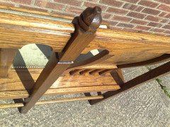 Wylie & Lochhead. Five Glasgow School Oak Benches with Shaped Back Rests - Thumbnail 9