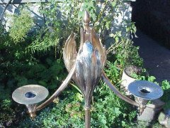 W. A. S. Benson. A stunning pair of silver plated and copper candelabras - Thumbnail 3
