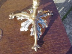 W. A. S. Benson. A stunning pair of silver plated and copper candelabras - Thumbnail 4