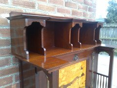 Shapland & Petter. A bureau bookcase with a beautiful marquetry panel - Thumbnail 3