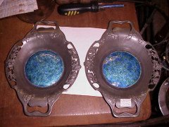 Liberty & Co. A matched pair of Tudric Rose bowls - Thumbnail 1
