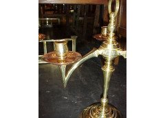 W. A. S. Benson. A pair of brass and copper candelabras - Thumbnail 3