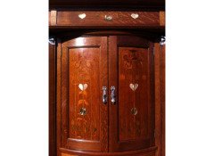 Shapland & Petter. A good Arts & Crafts Oak bedroom pair with abalone - Thumbnail 5