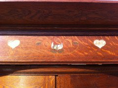 Shapland & Petter. A good Arts & Crafts Oak bedroom pair with abalone - Thumbnail 7