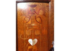 Shapland & Petter. A good Arts & Crafts Oak bedroom pair with abalone - Thumbnail 10