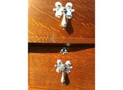 Shapland & Petter. A good Arts & Crafts Oak bedroom pair with abalone - Thumbnail 19