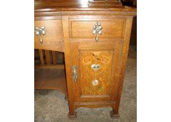 Shapland & Petter. A good Arts & Crafts Oak bedroom pair with abalone - Thumbnail 25