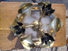 W. A. S. Benson. A brass ceiling light in the form of a large flower - Thumbnail 1