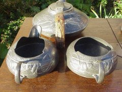 Archibald Knox for Liberty & Co. A Tudric four-piece tea set - Thumbnail 2