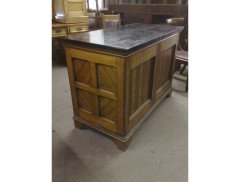 Charles Bevan. A Gothic Revival Oak linen trunk - Thumbnail 1