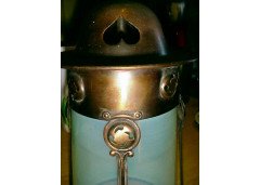 An Arts & Crafts copper and Vaseline lantern - Thumbnail 5