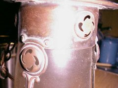 An Arts & Crafts copper and Vaseline lantern - Thumbnail 6