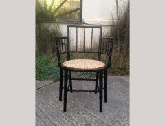 A very rare six leg cane seated armchair - Thumbnail 6