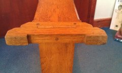 A Well-Crafted little Arts & Crafts Oak drop leaf tea or sidetable - Thumbnail 4