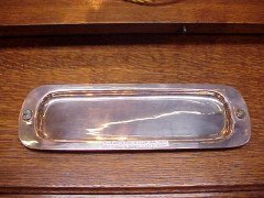 Liberty & Co. A silver tray with a Green and a Blue Torquoise cabachon to each end - Thumbnail 1