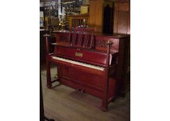 Walter Cave for Bechstein. A mahogany piano with overstrung upright underdamper action - Thumbnail 2