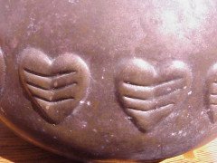 Arts & Crafts copper plant pot with heart frieze c.1905 - Thumbnail 3