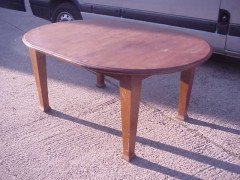 An Arts & Crafts extending dining table with curved ends - Thumbnail 2