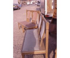 Four Well-Crafted Oak Glasgow School Benches - Thumbnail 3