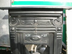 Arts & Crafts fireplace with stylised floral details - Thumbnail 2