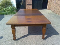 Shapland & Petter. An Arts & Crafts Oak 14 seater extending dining table with three leaves and eight matching chairs - Thumbnail 7