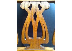 Shapland & Petter. An Arts & Crafts Oak 14 seater extending dining table with three leaves and eight matching chairs - Thumbnail 18