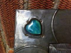 Liberty & Co. A rare Liberty & Co. Arts & Crafts Pewter mirror - Thumbnail 3