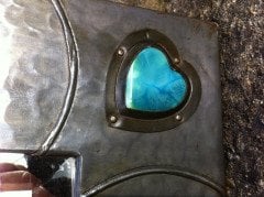 Liberty and Co. A rare Liberty and Co Arts and Crafts Pewter mirror - Thumbnail 4