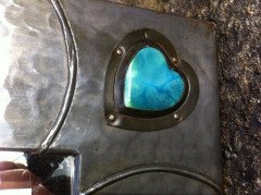 Liberty & Co. A rare Liberty & Co. Arts & Crafts Pewter mirror - Thumbnail 4