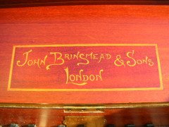 G. M. Ellwood for John Brinsmead and Sons. A mahogany and inlaid upright piano - Thumbnail 5
