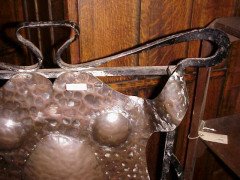 A Handwrought Iron & Copper Fire Screen with Stylised Repousse Details - Thumbnail 2