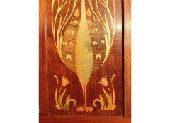 Shapland & Petter. A rare Shapland & Petter Peacock folding screen with Abalone - Thumbnail 7