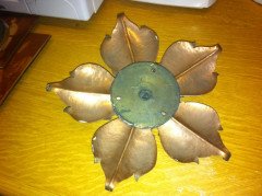 An Arts & Crafts copper floral leaf ceiling light - Thumbnail 3