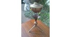 W. A. S. Benson. A rare brass and copper 3 leg oil lamp - Thumbnail 5
