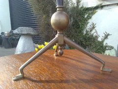 W. A. S. Benson. Rare brass and copper 3 leg oil lamp - Thumbnail 7