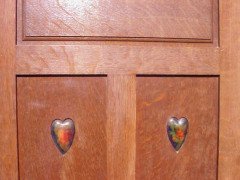 Shapland & Petter. An Arts & Crafts Oak Treble Wardrobe & Dressing Table - Thumbnail 3
