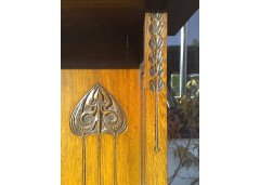 A Glasgow-Style Arts & Crafts Oak Sideboard with Stylised Cut-outs to the Top & to the Sweeping Base - Thumbnail 6