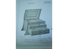WMF. Rare silver plated cutlery service for 12, in the original cabinet with silver plated stylised mounts - Thumbnail 22