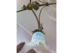 W. A. S. Benson, Style of. A Well-Crafted rare pair of Arts & Crafts three branch ceiling lights - Thumbnail 6