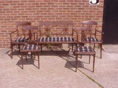 Josef Hoffmann, Style of. Made by J and J Kohn. A rare five piece Viennese Secessionist salon suite - Thumbnail 1