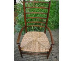Liberty & Co. A rush seated ladder back Armchair - Thumbnail 3