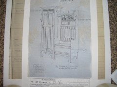 A Well-Crafted Arts & Crafts Oak hallrobe and matching hallseat - Thumbnail 11