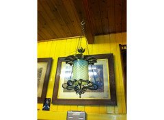 A good Arts & Crafts gilt and brass lantern - Thumbnail 1