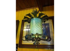 A good Arts & Crafts gilt and brass lantern - Thumbnail 2