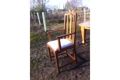 A fourteen seat Arts & Crafts Oak 'D' end extending dining table with four extra leaves. - Thumbnail 14