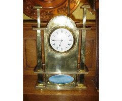 George Walton. An Arts & Crafts brass mantle clock - Thumbnail 1