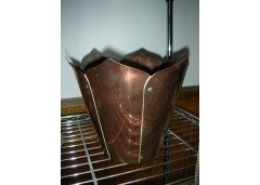 W. A. S. Benson. A rare copper planter with rivetted construction and heavy base in the form of a flowering plant - Thumbnail 1