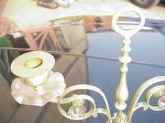 W. A. S. Benson (stamped). A Copper & Brass Twin Candelabra - Thumbnail 2