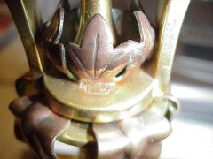 W. A. S. Benson (Stamped) Copper and Brass Twin Candelabra - Thumbnail 6